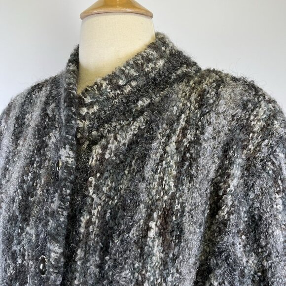 Vintage 80s Lilly of California Wool Blend Knit Cardigan Sweater Petite Small - Picture 7 of 10